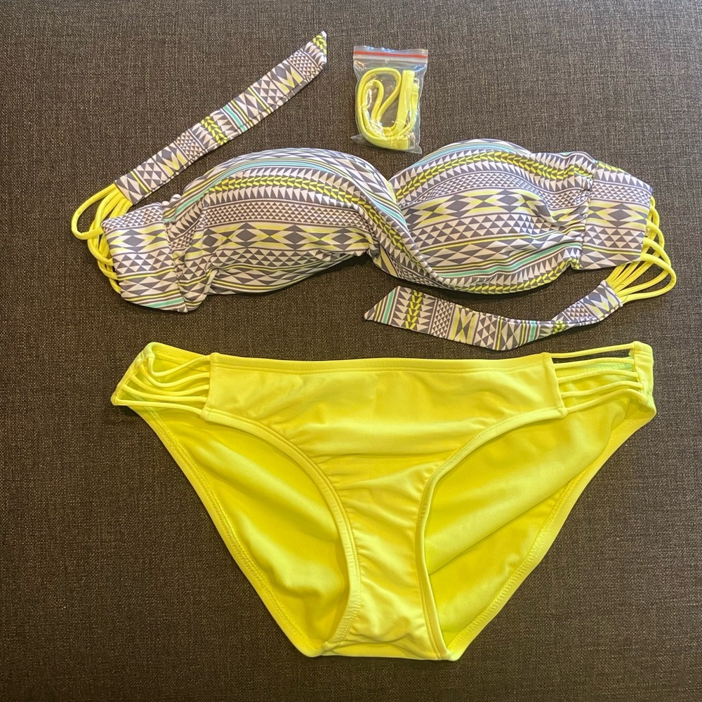 Aztech Print Neon Bikini